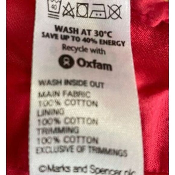 Marks & spencer fully lined floral print ruffle, trim, dress size 4 - Picture 7 of 8